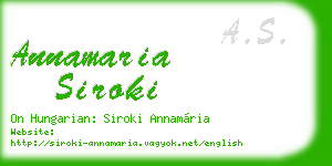annamaria siroki business card
