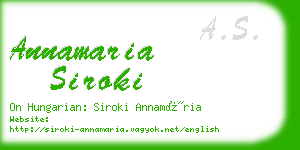 annamaria siroki business card